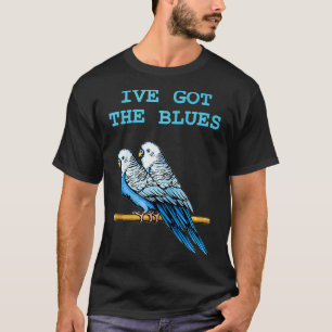 Ich habe Blues Blaue Sittich Wellensittich Grafik T-Shirt