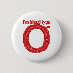 Ich habe Blutgruppe 0 negativ Button