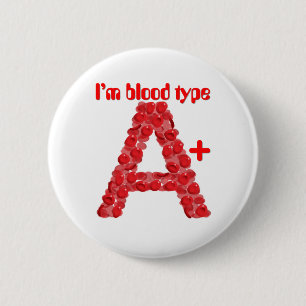 Ich habe Blutgruppe A positiv Button