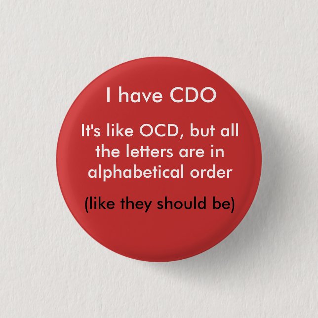 Ich habe CDO… Button (Vorderseite)