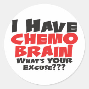 Ich habe Chemo Brain Runder Aufkleber