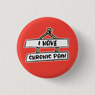 Ich habe chronisches Schmerz Abzeichen - unsichtba Button