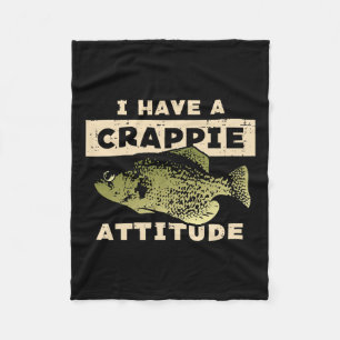 Ich habe Crappie Attitude Fish Funny Fish Men Wom Fleecedecke