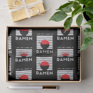 Ich habe das "Amen" in Ramen Schwarz-Weiß-Witzig Seidenpapier