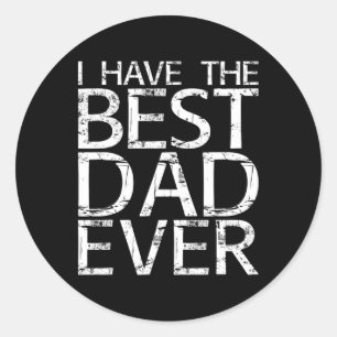 Ich habe das beste Vater-Shirt aller Zeiten Runder Aufkleber