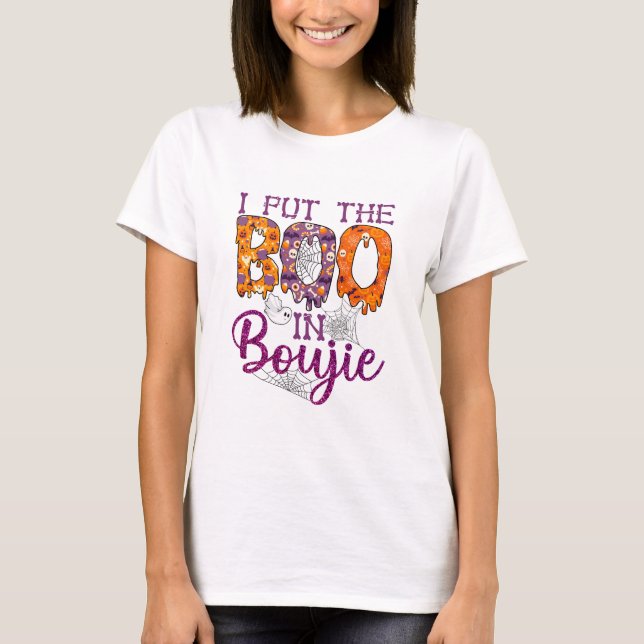Ich habe das Buch in Bougie Halloween gelegt T-Shirt (Vorderseite)