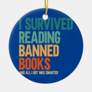 Ich habe das Buch "Verbotene Bücher lesen" überleb Keramik Ornament