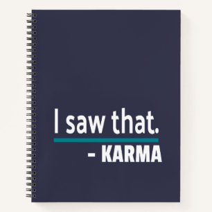 Ich habe das gesehen - Karma, Witzbold Notizbuch