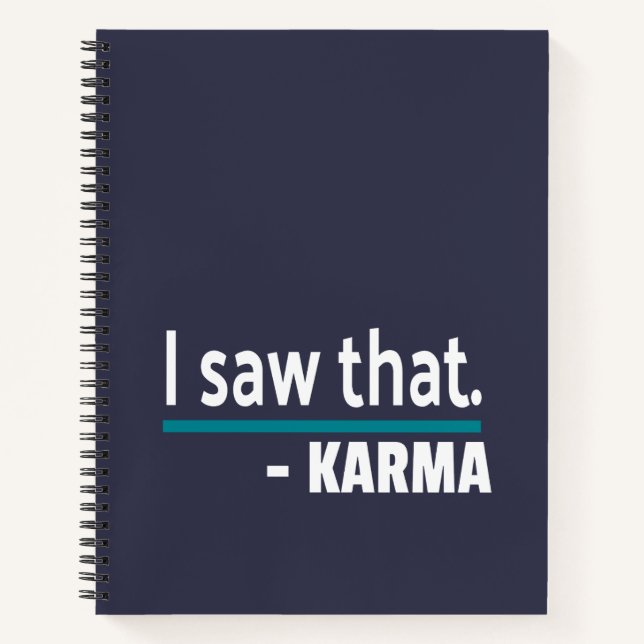 Ich habe das gesehen - Karma, Witzbold Notizbuch (Vorderseite)