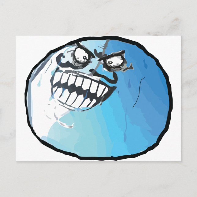 Ich habe das Gesicht gelogen Postkarte (Vorderseite)