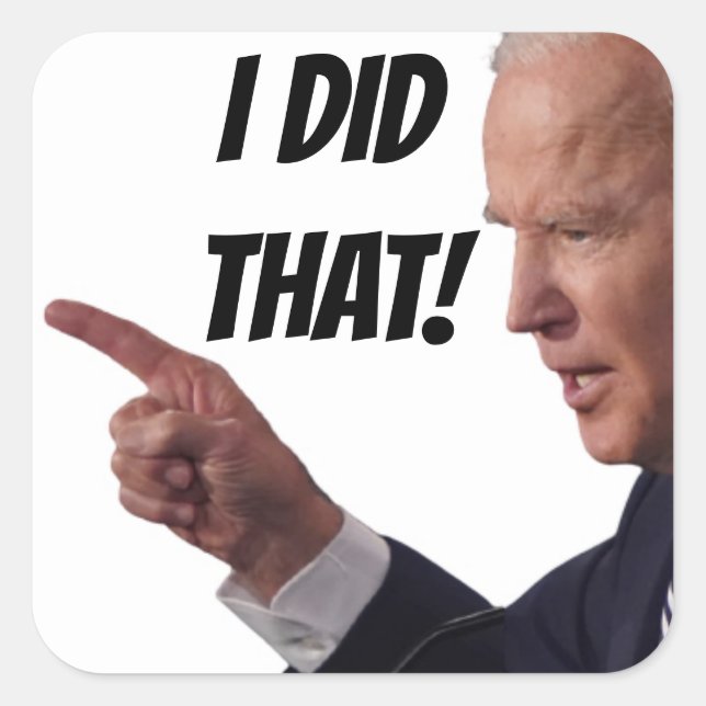 ICH HABE DAS GETAN - Biden 3" Aufkleber (Blatt 6) (Vorderseite)