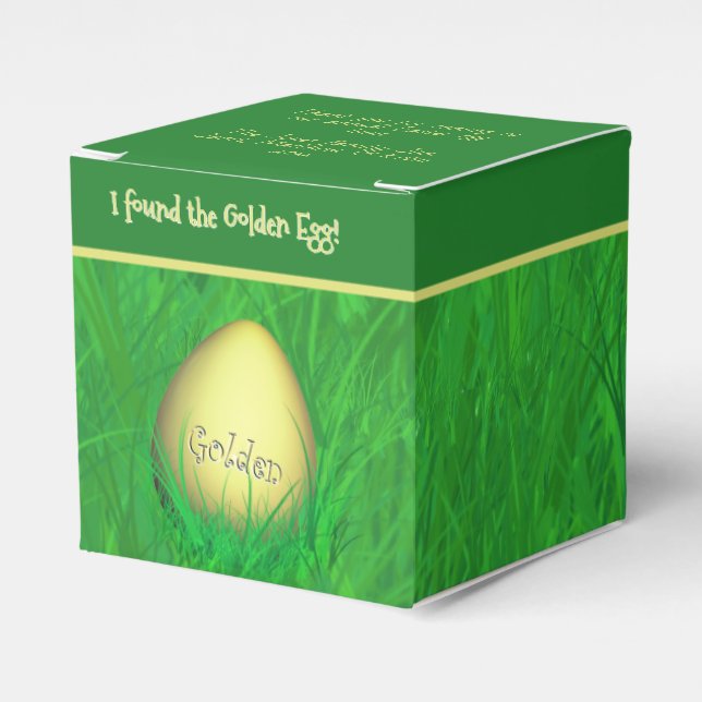 "Ich habe das goldene Ei gefunden" Grüngras Ihre N Geschenkschachtel (Vorderseite)