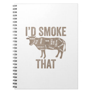 Ich habe das Grillen-Geschenk für das Kuhfleisch g Notizblock
