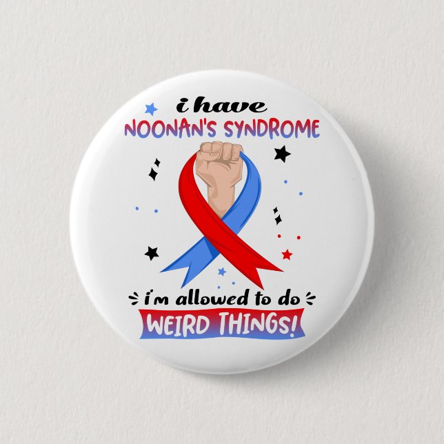 Ich habe das Noonan-Syndrom, das mir erlaubt wird, Button (Vorderseite)