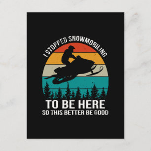 Ich habe das Schneemobilfahren eingestellt, um hie Begleitkarte