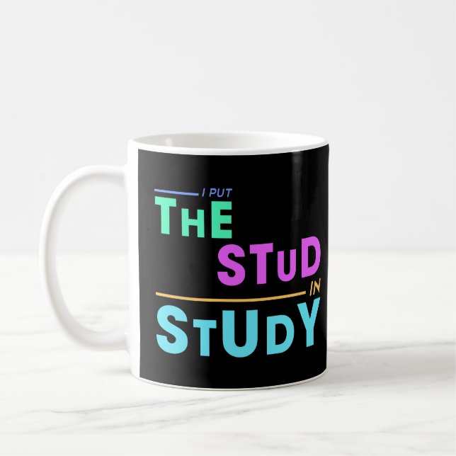 Ich habe das Studium in Study - Funny Student Desi Kaffeetasse (Links)