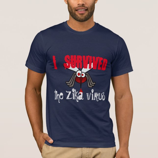 "Ich habe das Zika-Virus überlebt" mit Mücken T-Shirt (Vorderseite)