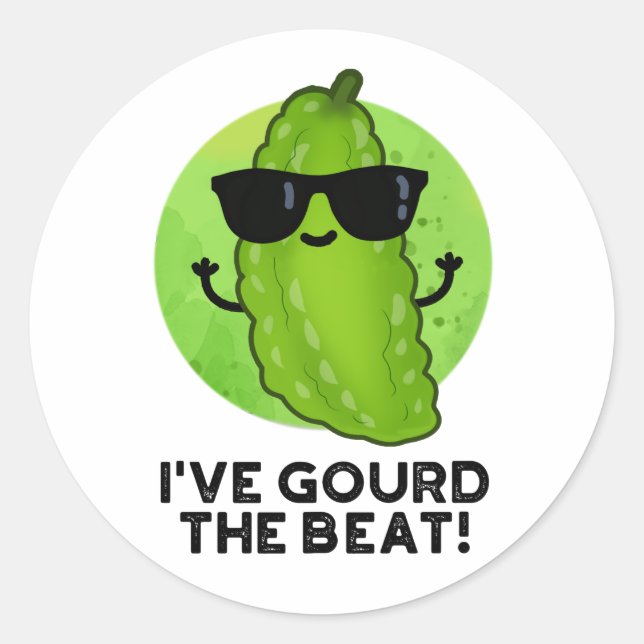 Ich habe den besten Funny Veggie Pun gegossen Runder Aufkleber (Vorderseite)