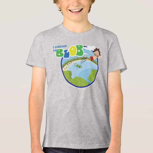 Ich habe den Blob überlebt! Tri-Blend Shirt (Vorderseite)