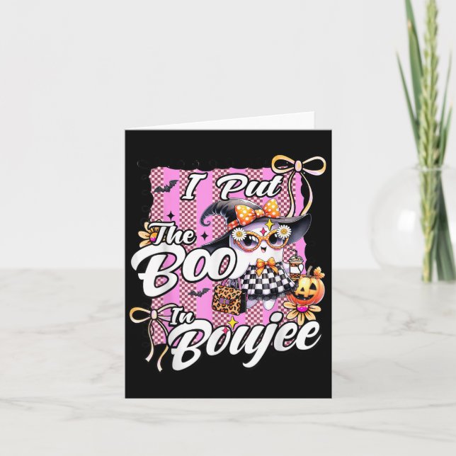 Ich habe den Boo in Boujee Niedlich Ghost Leopard  Karte (Vorderseite)