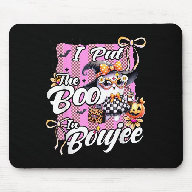 Ich habe den Boo in Boujee Niedlich Ghost Leopard  Mousepad (Vorne)