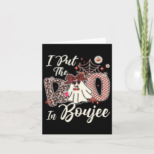 Ich habe den Boo in Boujee Niedlich Leopard Retro Karte