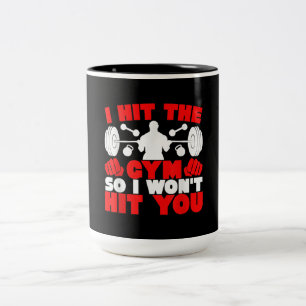 Ich habe den Fitnessraum getroffen, sodass ich auf Zweifarbige Tasse