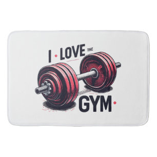 Ich habe den Fitnessraum Liebe Badematte