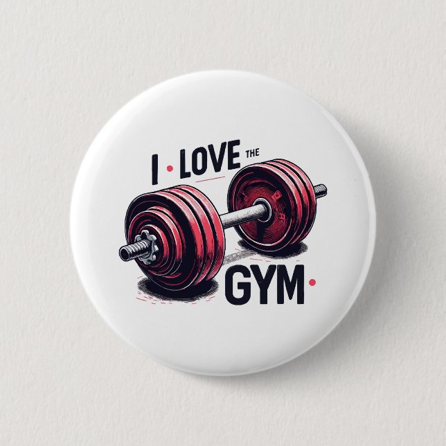 Ich habe den Fitnessraum Liebe Button (Vorderseite)