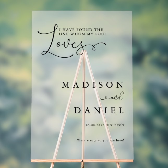 Ich habe den gefunden, den mein Soul Liebe! Script Acrylschild (Neutral)