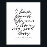 Ich habe den gefunden, den mein Soul Lieben hat. Poster<br><div class="desc">Ich habe den gefunden,  den mein Soul Lieben hat. - Solomon-Lied 3:4</div>
