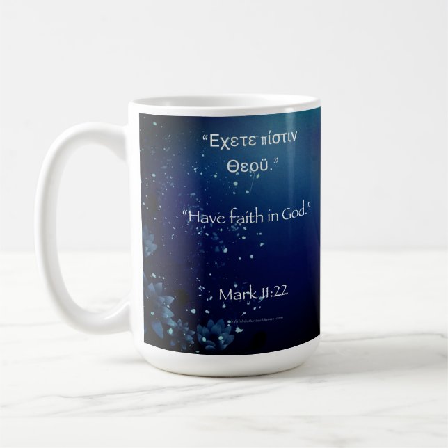 Ich habe den Glauben an Gott Kaffeetasse (Links)