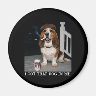 Ich Habe Den Hund In Mir, Lustige Basset Hound Mem Magnet