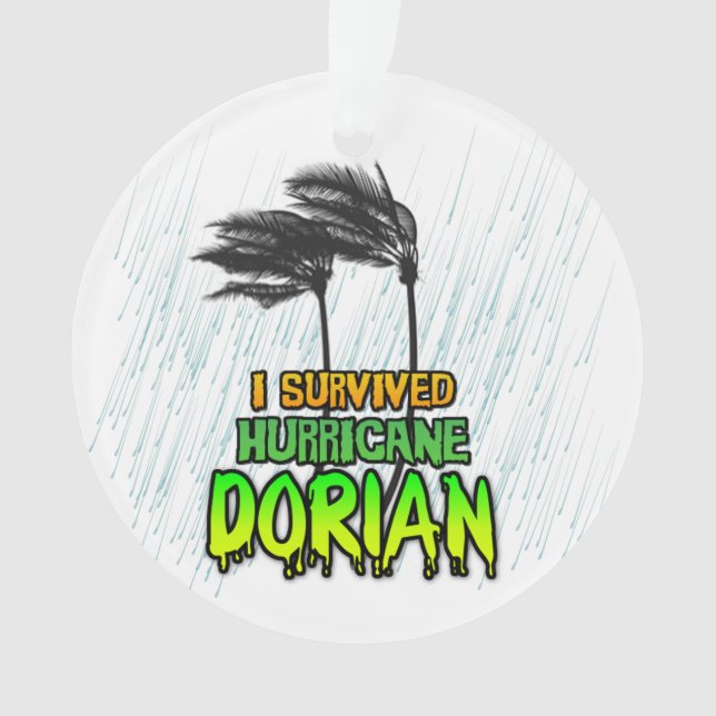 Ich habe den Hurrikan Dorian-Bäume überlebt Ornament (Vorderseite)
