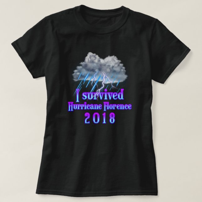 Ich habe den Hurrikan Florenz überlebt T-Shirt (Design vorne)