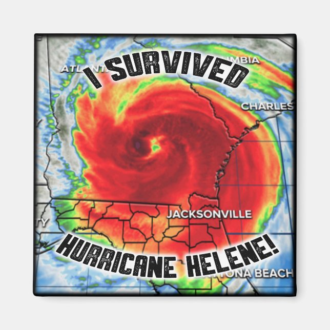 Ich habe den Hurrikan Helene überlebt Magnet (Vorne)