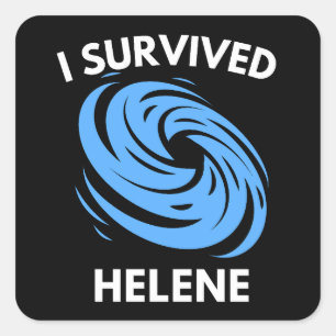 Ich habe den Hurrikan Helene überlebt Quadratischer Aufkleber