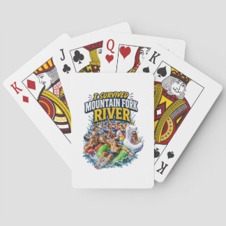Ich habe den Mountain Fork River überlebt Tshirt Spielkarten