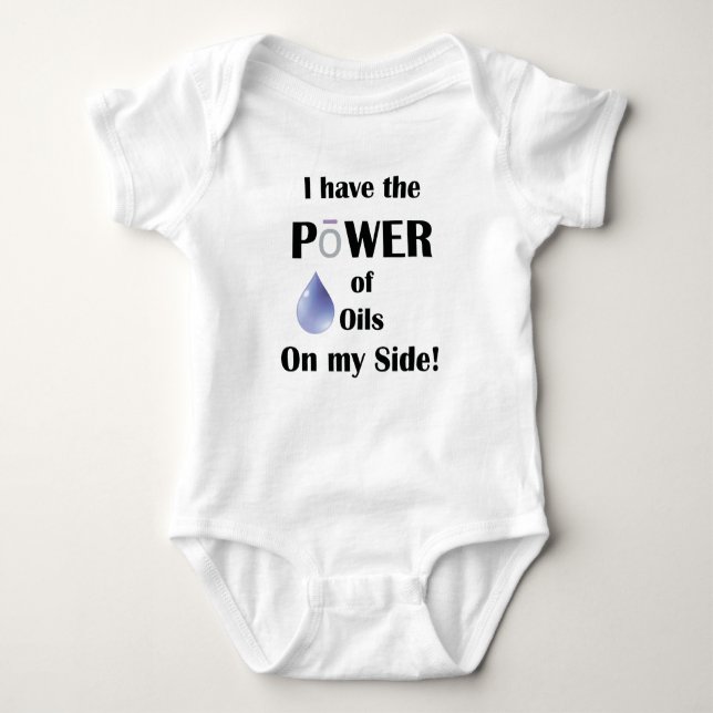 Ich habe den Power von Ölen auf meiner Seite Baby Strampler (Vorderseite)