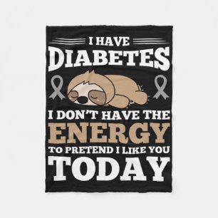 Ich habe Diabetes, ich habe nicht die Energie Fleecedecke