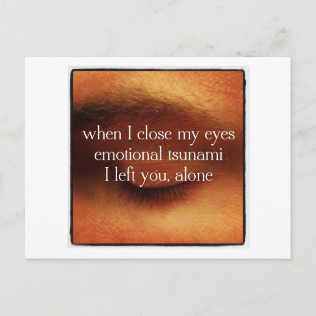 Ich habe dich allein Verlassen Postkarte (Vorderseite)