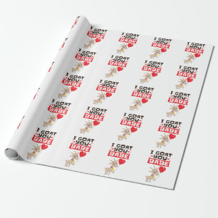 Ich habe dich Babe Valentine's Day Animal Lover Geschenkpapier