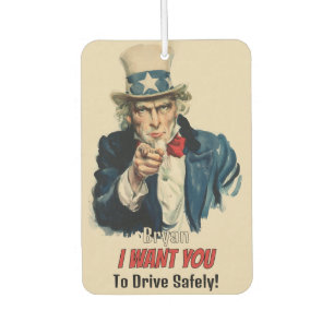 Ich habe dich Gewollt Spaß Uncle Sam Image Name Autolufterfrischer