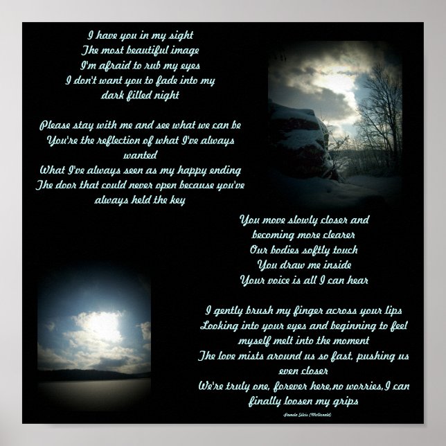 Ich habe dich in Sicht... Poem/Texte Poster. Poster (Vorne)