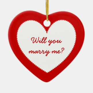 Ich habe dich Liebe. Heiraten Sie mich? Keramikornament