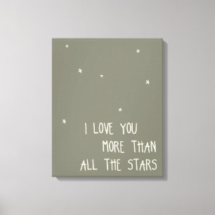 Ich habe dich mehr als alle Sterne Liebe Leinwanddruck