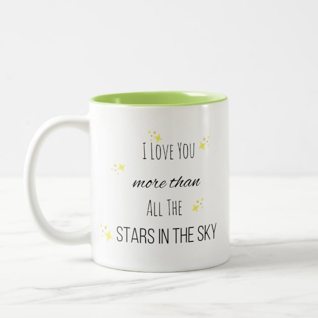 Ich habe dich mehr als die Sterne in der Tasse des (Links)