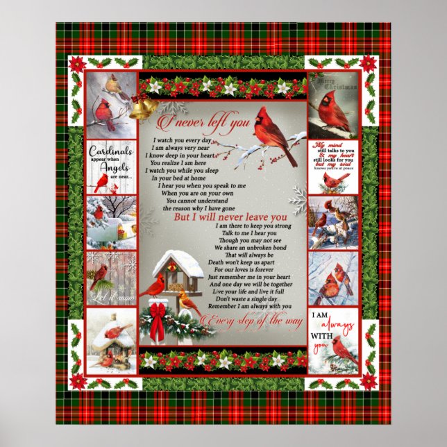 Ich habe dich nie Verlassen, Weihnachts-Kardinal-Q Poster (Vorne)