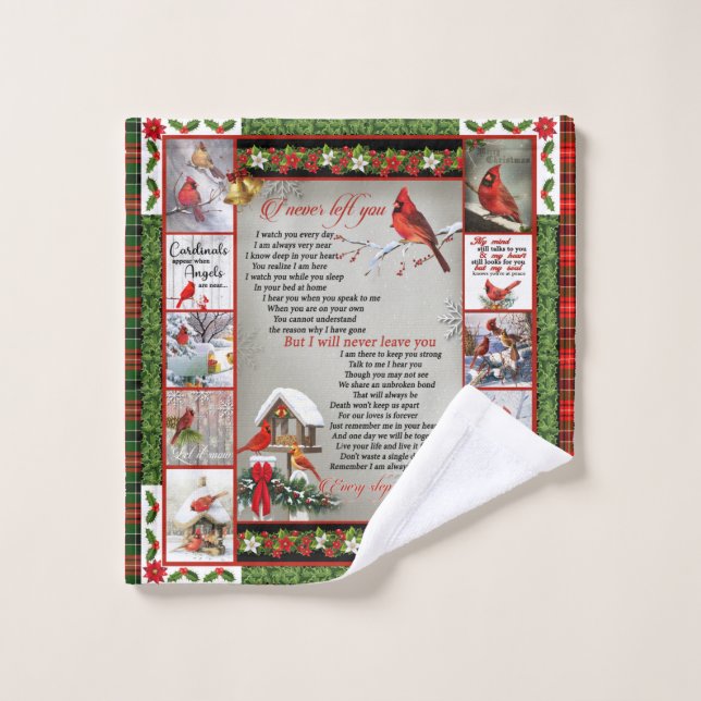 Ich habe dich nie Verlassen, Weihnachts-Kardinal-Q Waschlappen (Waschlappen)