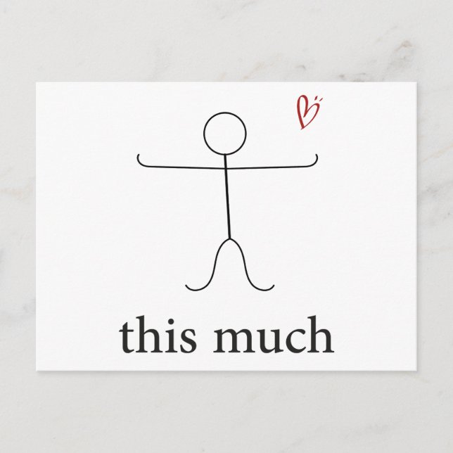 Ich habe dich so sehr Liebe. Ehefrau, Freundin, Fr Postkarte (Vorderseite)